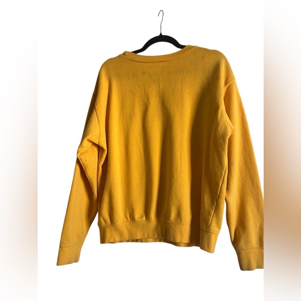 Peanuts Charlie Brown Good Grife Yellow Sweatshirt Size M - Picture 2 of 4